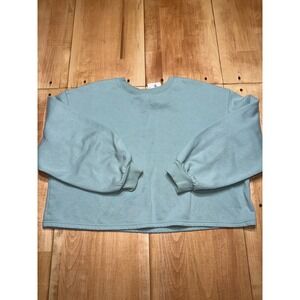 Universal Thread Light Blueish Green Cropped Sweatshirt Balloon Sleeve  XXL